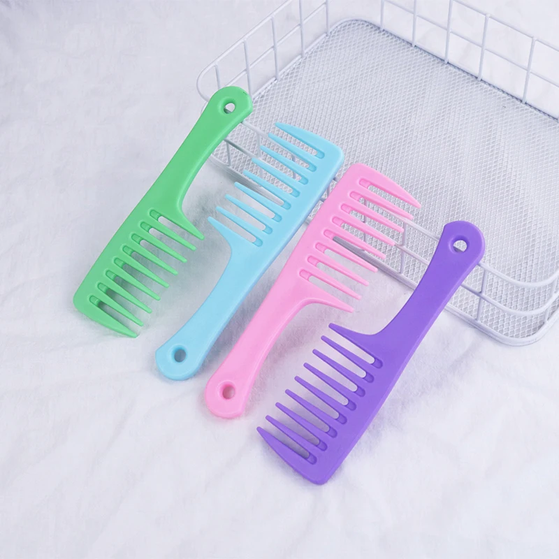 

Household Portable Small Plastic Wide Tooth Detangling Smoothing Without Knots Hair Comb For Women