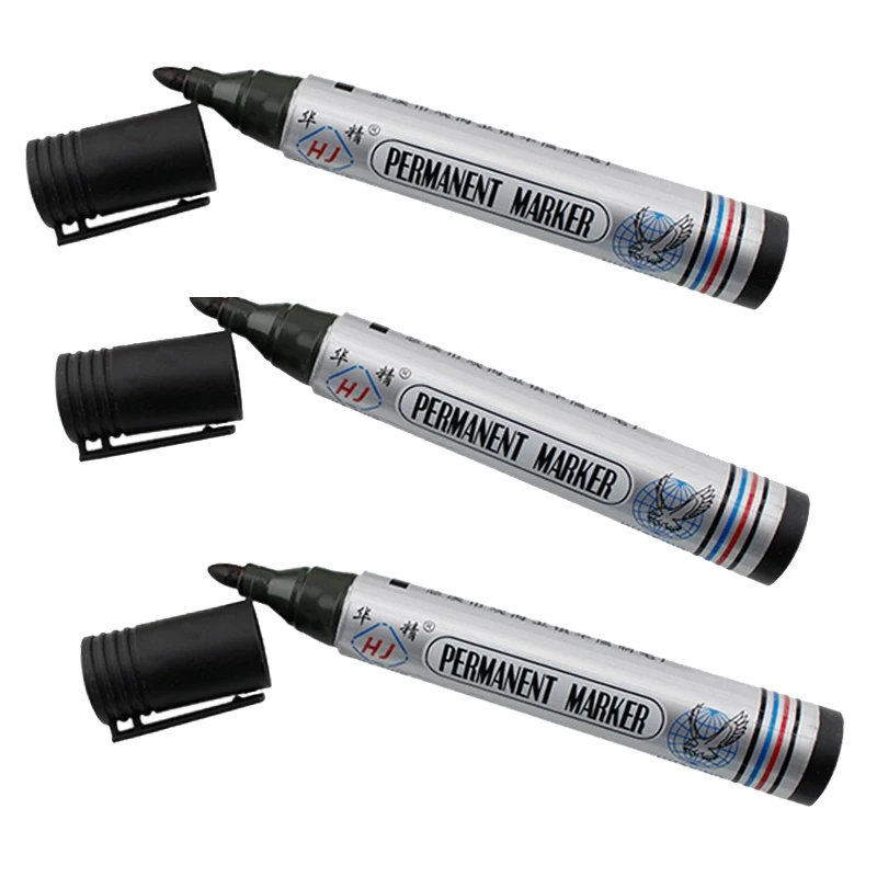 

HJ MK818 большой емкости масляная Толстая головка большой невыцветающий маркер в коробке-черный