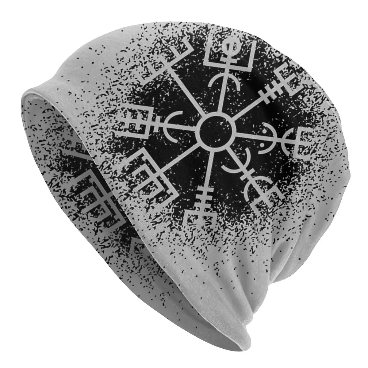 

Vegvisir Black Spray Viking Spring Autumn Soft Beanie Hats Women Bonnet Men Sport Pullover Cap Double Layer Breathable Fitness