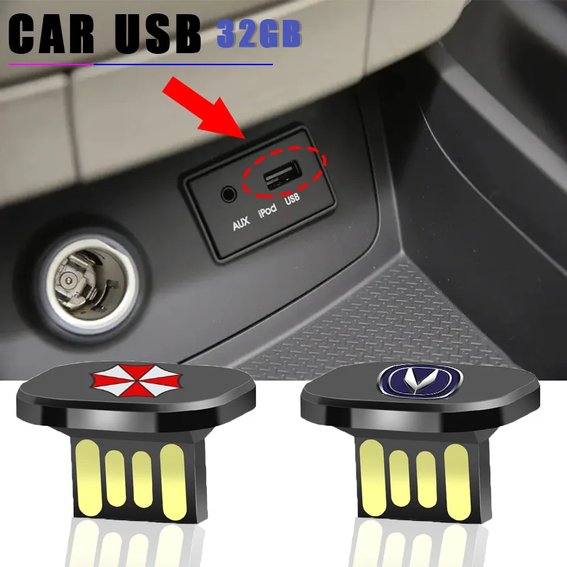 

32GB Car USB Mini Car U Disk Metal USB for Hyundai I10 I20 I30 I40 IX20 IX35 Creta Kona Getz Veloster Tucson Elantra Accessories