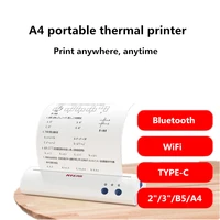 ny1198 home schoolwork study paper office document picture a4 portable wireless bluetooth wifi thermal printer