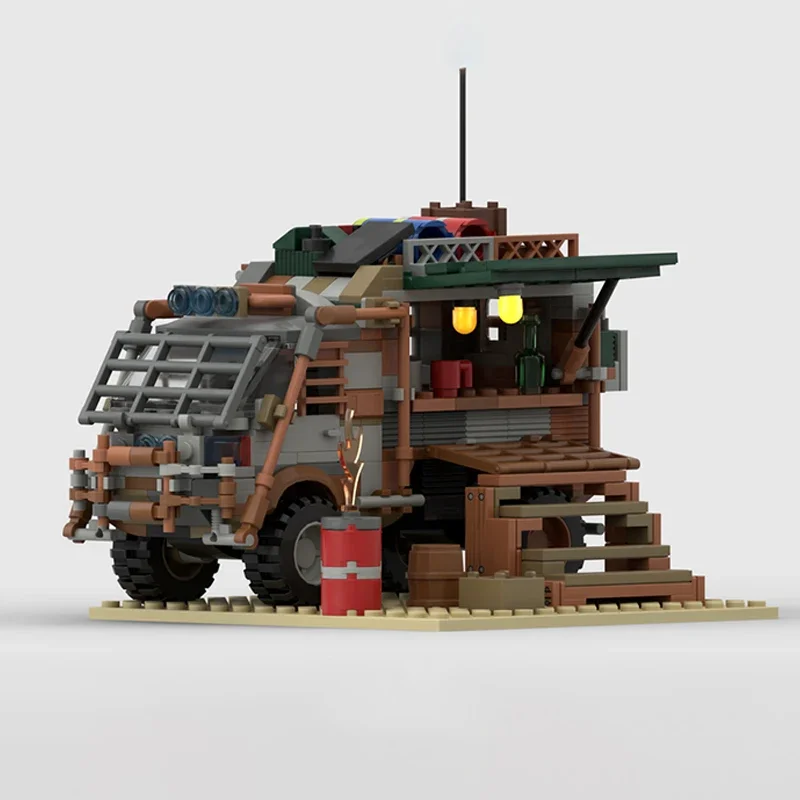 New399pcs MOC Doomsday Style — курическая тележка которая текущая внутри модель