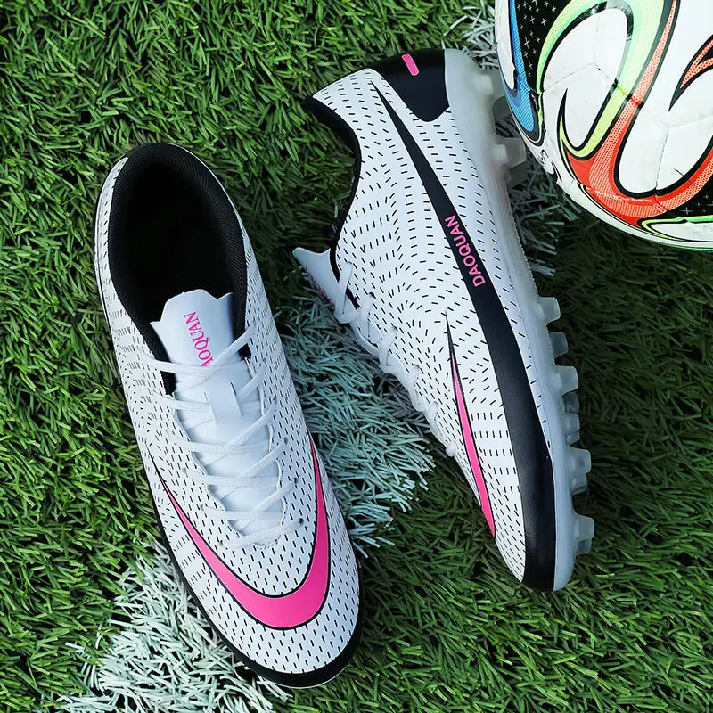 Hot Men Soccer Shoes Children Antiskid Training Football Shoes Tf/ag Women Outdoor Comfortable Low Top Artificial Grass Sneakers