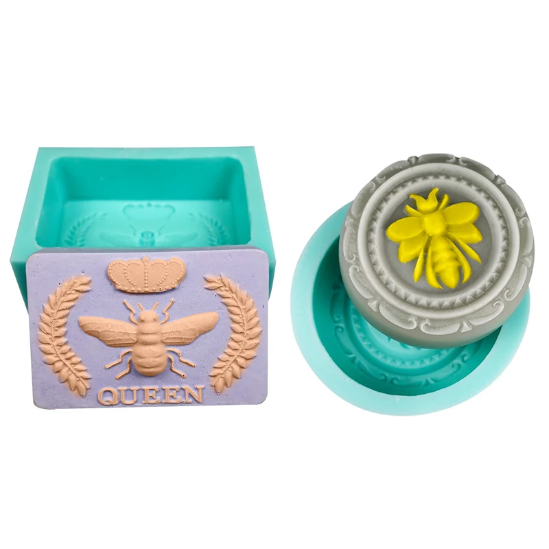 

Lace Round Little Bee Soap Silicone Mold DIY Animal Handmade Soap Making Kits Cake Candle Mold Gifts Craft Supplies Home Decor