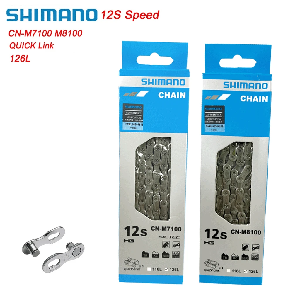 

_ Велосипедная цепь DEROE SLX XT велосипед Shimano M8100 12-Speed Mountain 12v цепи для горного/дорожного велосипеда 126L Quick Link