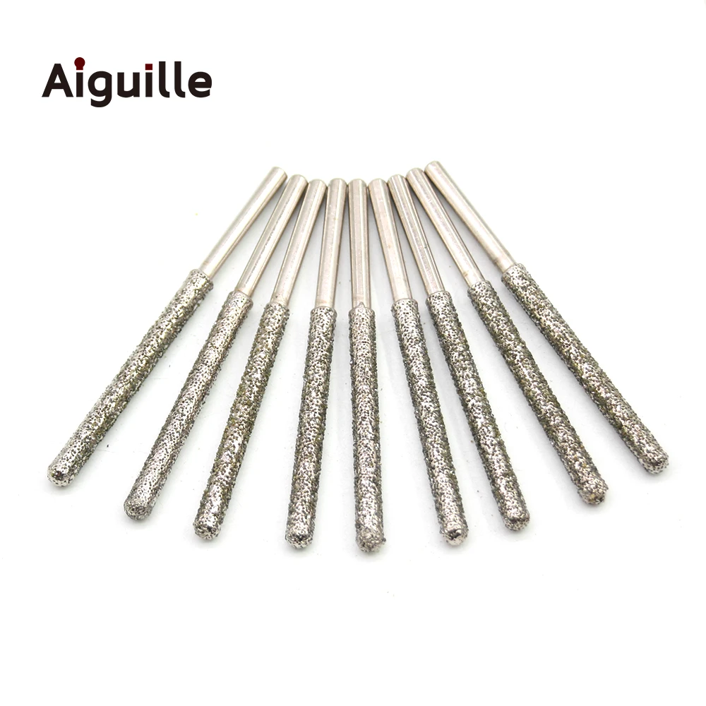 Фото Aiguille 60 #   хвостовик 4 мм шлифовальные заусенцы 80 мм сверхдлинные шлифовальные насадки для камня и металла, алмазные шлифовальные заусенцы, обрезные насадки №5