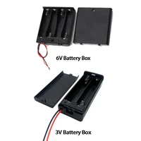 2x 4x slot aaa battery box lr06 battery holder making diy robot model led light wiring transformation materals 3pcsset