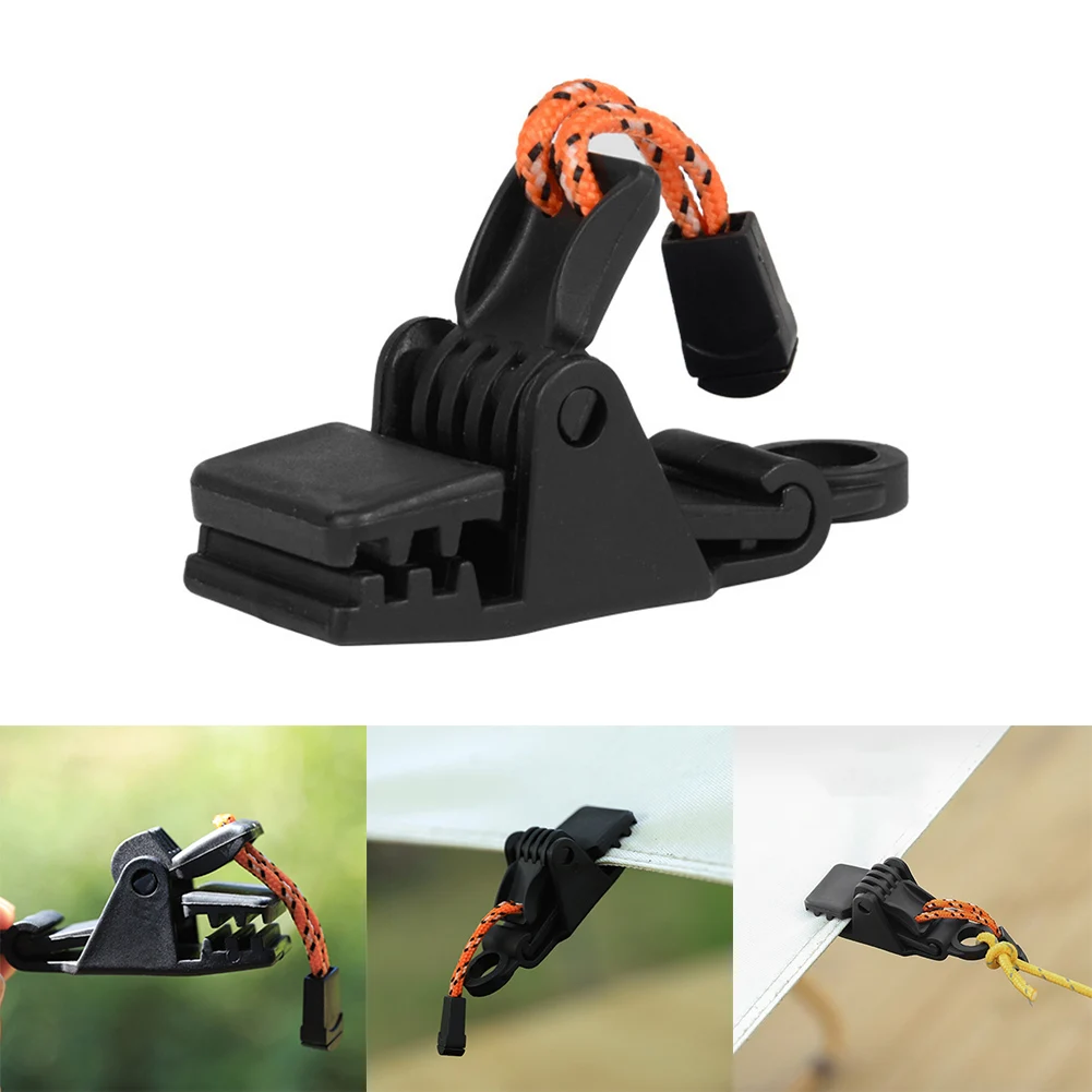 

Camping Awning Fly Tarpaulin Tent Clips Buckle Crocodile Rope Clamps Wind Rope Clamps Mountaineering Camping Accessories