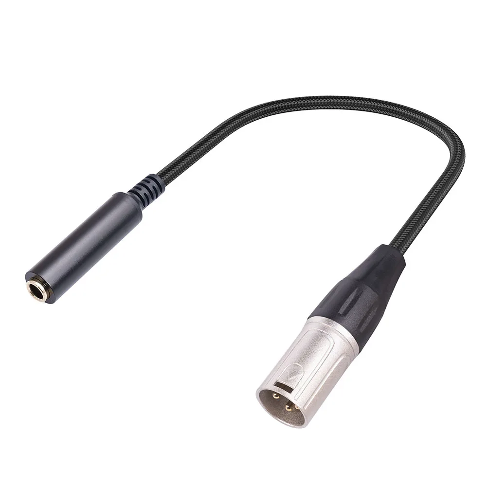 

1pc 3 Pin XLR Female To 1/4 6.35mm Mono Jack Male Plug TRS Audio Cable Microphone Adapter Microphone Cable Balance Audio Cable