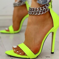 summer high heels women pumps ankle cross strap sandals shoes woman ladies peep toe high heels dress party shoes woman
