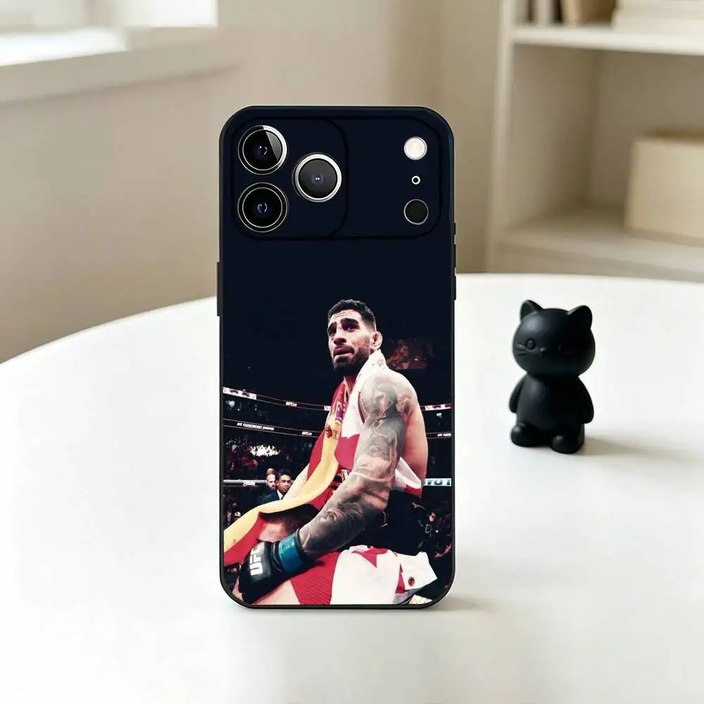Фото Чехол для телефона b-Boxing I-Ilia Fighting Topuria для iPhone 17, 16, 15, 14, 13, 12, 11 Plus, Pro Max, XS, мягкий силиконовый, черный №5