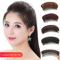 80 hot sale wig cushion stable comfortable high temperature fiber insert comb invisible fluffy hair pad for female