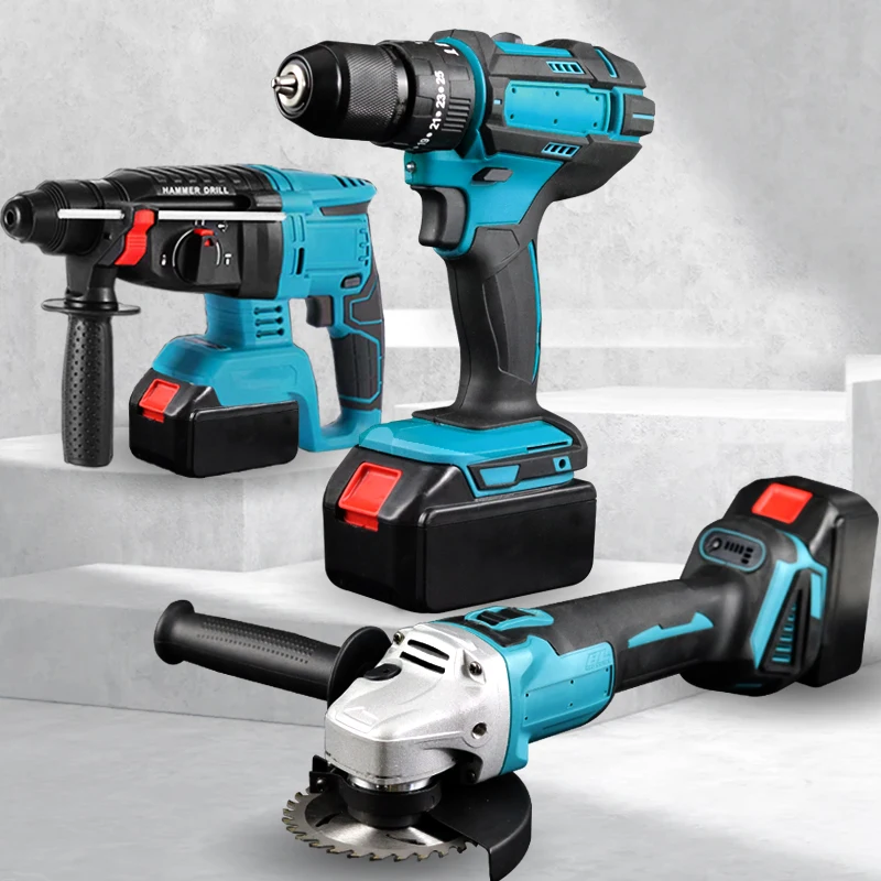 

3 in 1 Max Driver Power Tools Combo Kits with Jig Saw Cordless Rotary Hammer Drill Lithium Battery