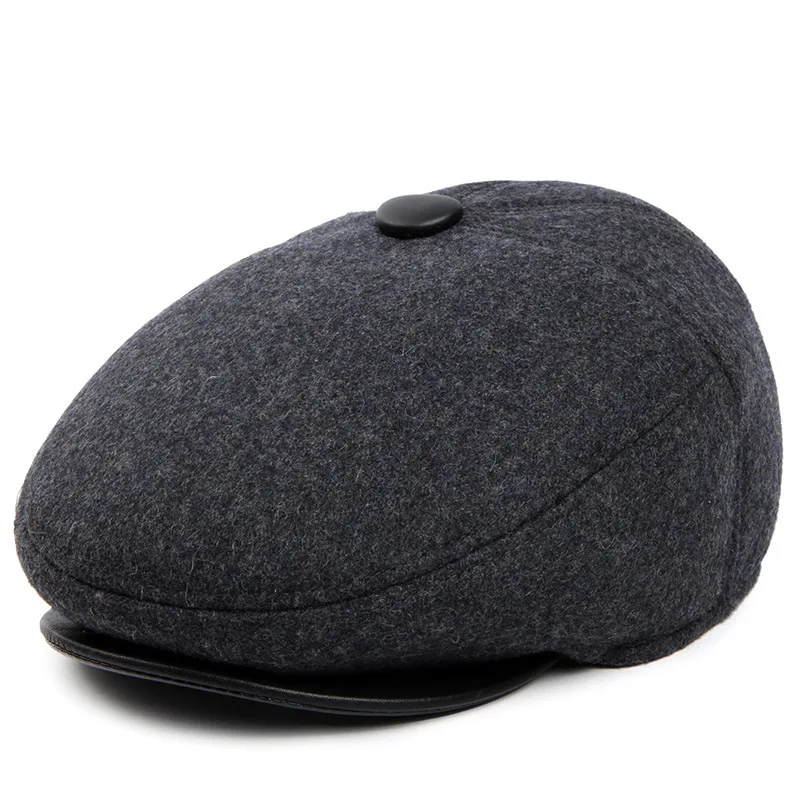 

Winter Hat Middle-aged and Elderly Outdoor Sports Hats for Men Thickened Warm Hat Woolen Ear Protection Cap мужская шляпа 2022