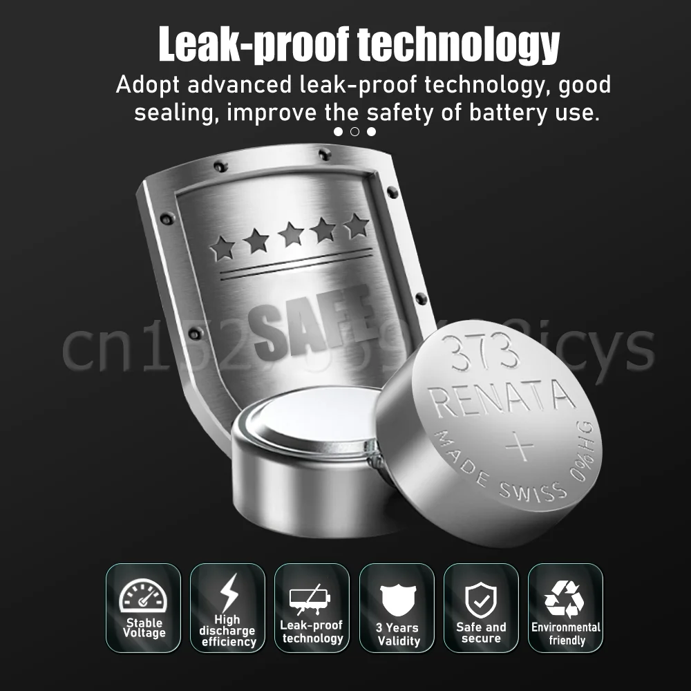 100PCS Renata 371 SR920SW AG6 LR920 LR69 920 171 370A 1.55V Silver Oxide Watch Battery Toys Scale Button Coin Cell Made In Swiss - купить по