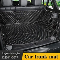 car rear trunk mat for jeep wrangler jl 2018 2022 waterproof protective tool cargo liner tray floor pad interior accessories