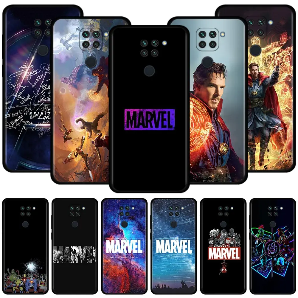 Чехол для телефона Xiaomi Redmi Note 9S 9T 9 11T 11S чехол 11 10 8 Pro 8T redmi K50 K40 9A с логотипом Marvel