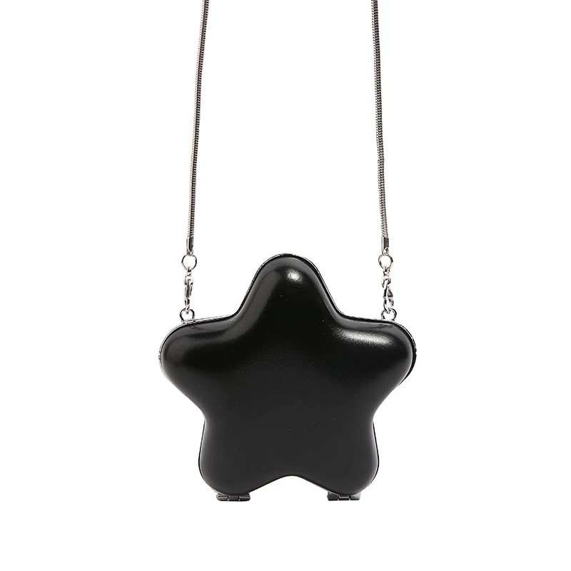 Однотонные сумки через плечо из искусственной кожи в форме звезды компактные