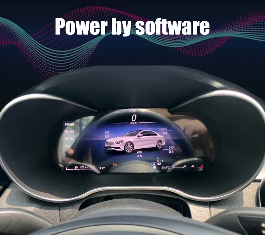 Автомобильный цифровой кластерный прибор с ЖК-дисплеем для Benz A/CLA/C/E Class W205 GLC X205 w204