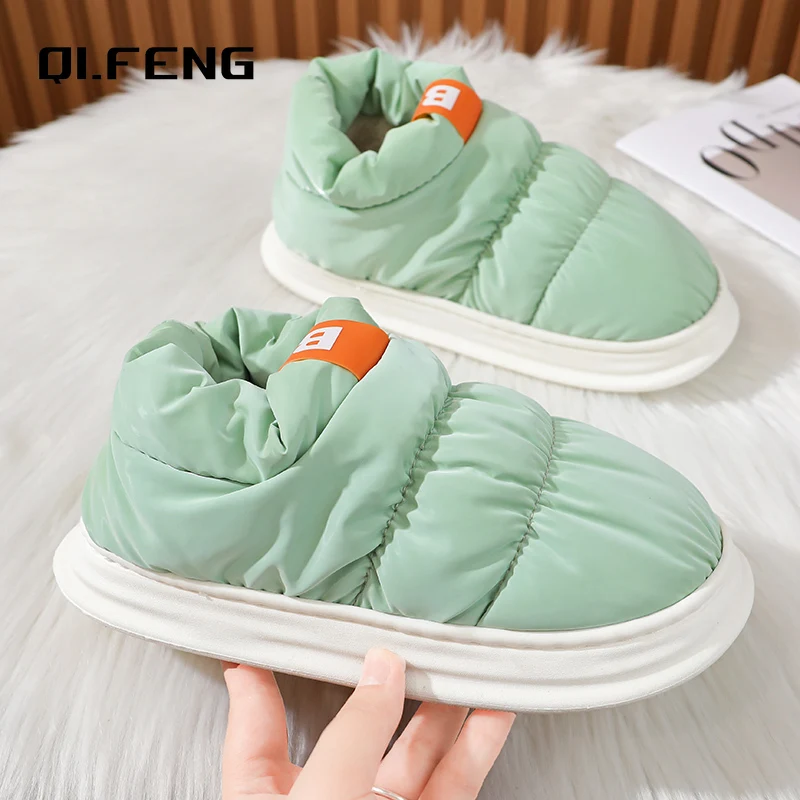 Новинка зимние домашние Повседневные Плюшевые туфли для пар легкие удобные