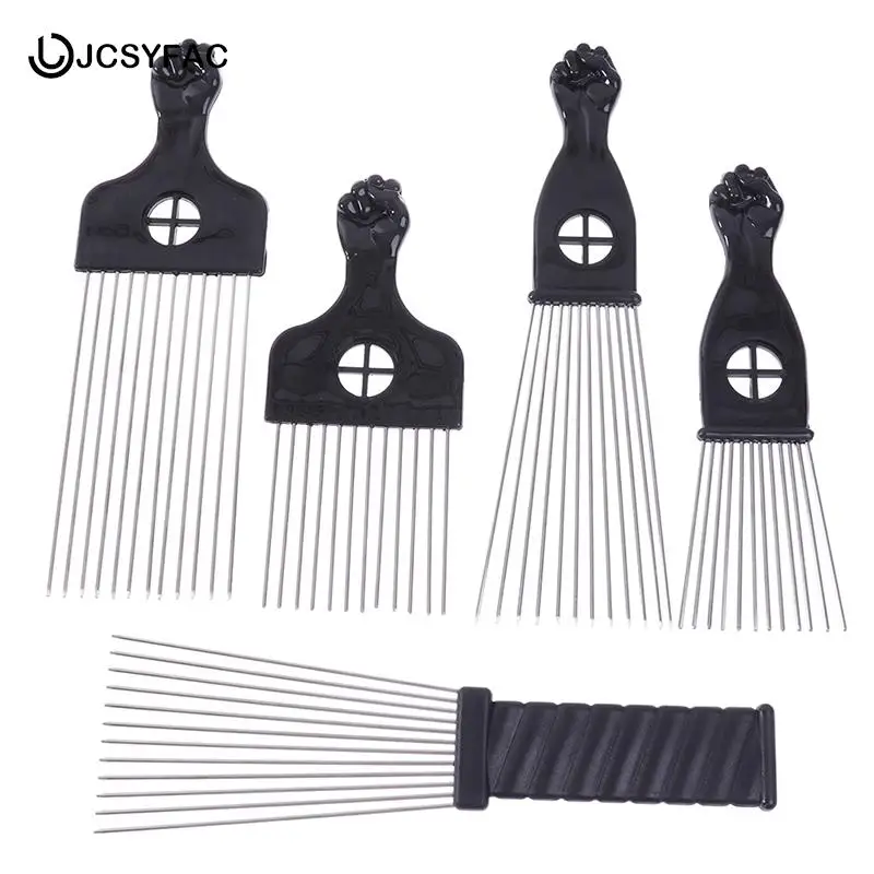 

1PCS African Hair Pik Comb Brush Black Fist Afro Metal Comb Salon Hairdressing Hairstyle Styling Tool Hair Accessories