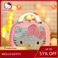 hello kitty fashion lady cartoon cute makeup case simple portable portable childrens storage boxsuitable for girls takaratomy