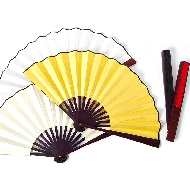 

High Quality Folding Fan Hand Silk Cloth DIY Chinese Folding Fan Wooden Bamboo Antiquity Folding Fan DIY Calligraphy Painting