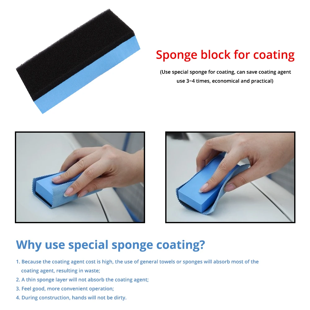 

5/10Pcs Car Ceramic Coating Sponge Automobiles Glass Nano Wax Coat Applicator Pads Sponges for auto waxing polishing