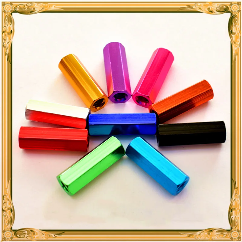 

1Pcs M2xL=20/25mm Colorful Aluminum Alloy Long Hex Nut Rod Coupling Nuts Connection Thread Hexagonal Nut Side 4.7mm