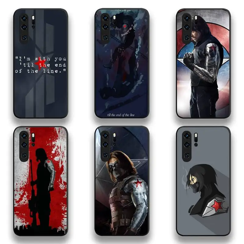 

Sebastian Stan Collage Bucky Barnes Phone Case For Huawei P20 P30 P40 lite E Pro Mate 40 30 20 Pro P Smart 2020