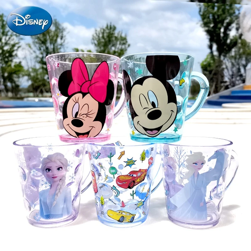 Disney Minnie Daisy 350ml  Home Plastic Mug Cup Children's Fashion Breakfast Milk Cup Creative Simple Cute Cup Children's Gifts