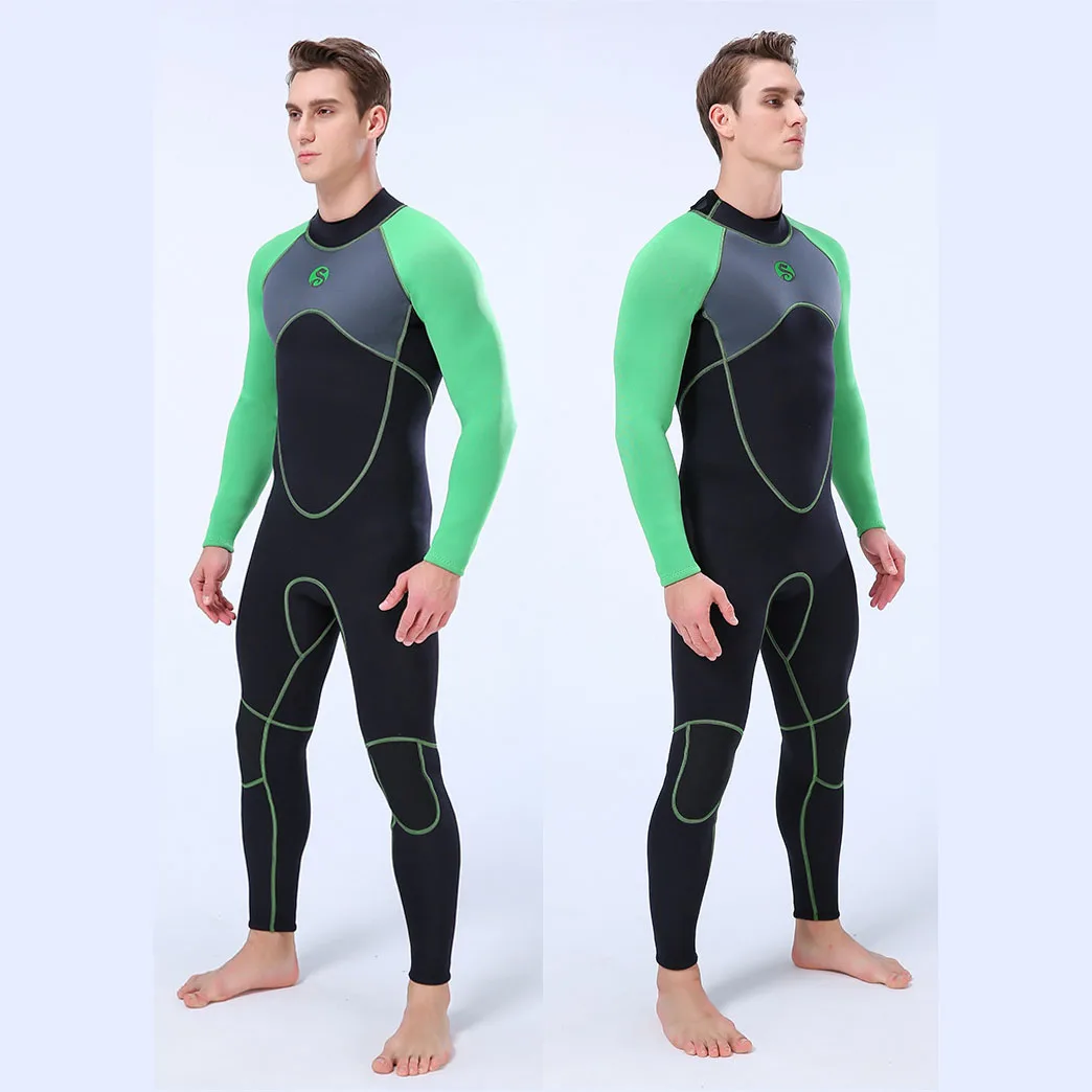 Slinx Wetsuits Men and Women 3mm Neoprene Full Scuba Diving Suits Surfing Swimming Keep Warm Back Zip for Water Sports