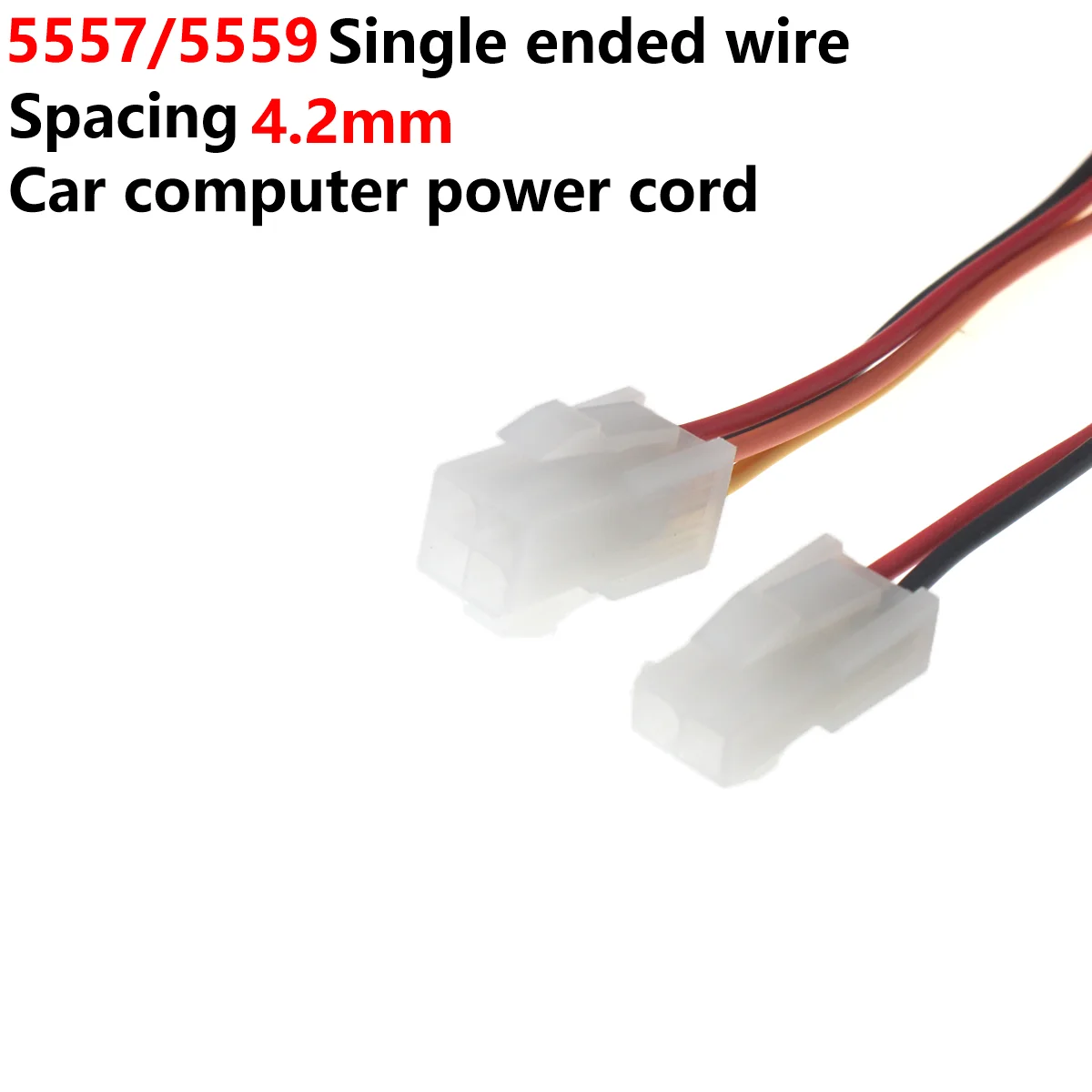 

5/2PCS 30CM 5556 5557 5559 2*2/3/4/5/6/8/10 PIN connector male female plug with wire cable 4.2MM PITCH 18AWG 2X1/2X3/2X4/2X5/2x6