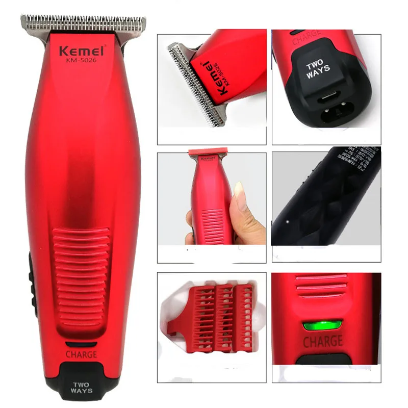 

New Electric Hair Clipper Men's Hair Clippers Hairstyle Barber Scissors Men's Beard Trimmer Rechargeable KM-5026