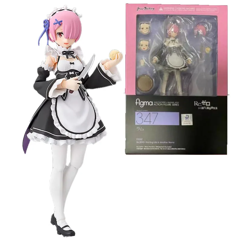

Фигурка аниме «Хорошая Улыбка» Figma 347 MaxFactory Life A другой мир от нуля Ramu, Коллекционная модель, экшн-игрушки, подарки