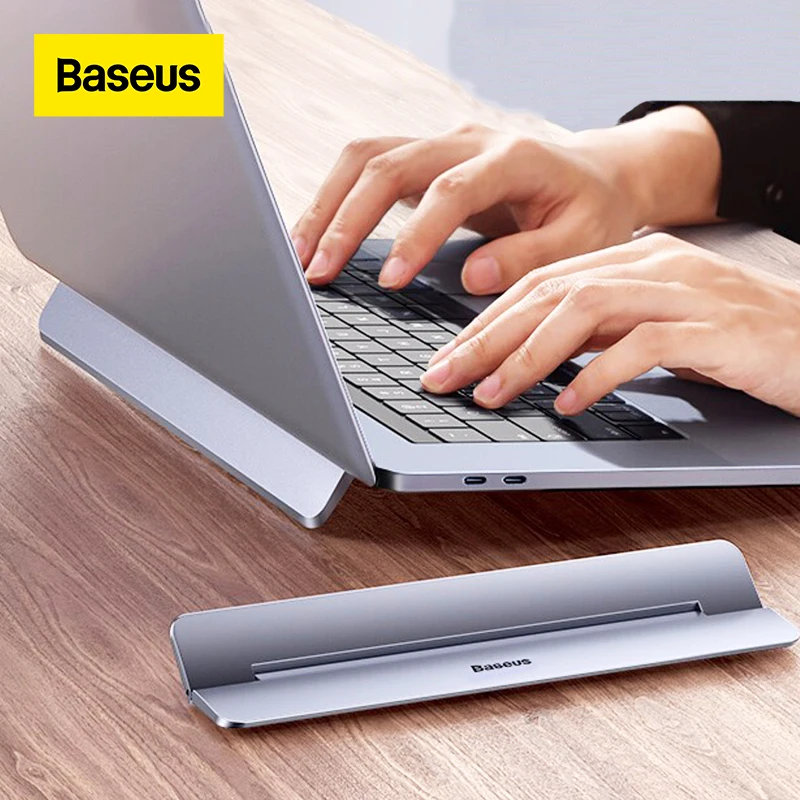 

Baseus Laptop Stand for MacBook Air Pro Adjustable Aluminum Laptop Riser Foldable Portable Notebook Stand for 11/13/17 Inch