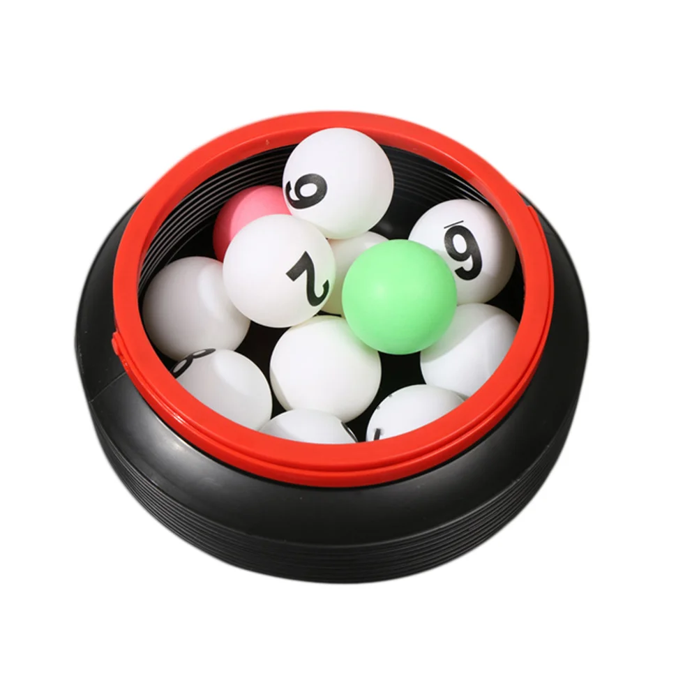 

13pcs Lottery Set Numbered ABS Printed Round Table Tennis Balls Pong Balls Folding Bucket for Party