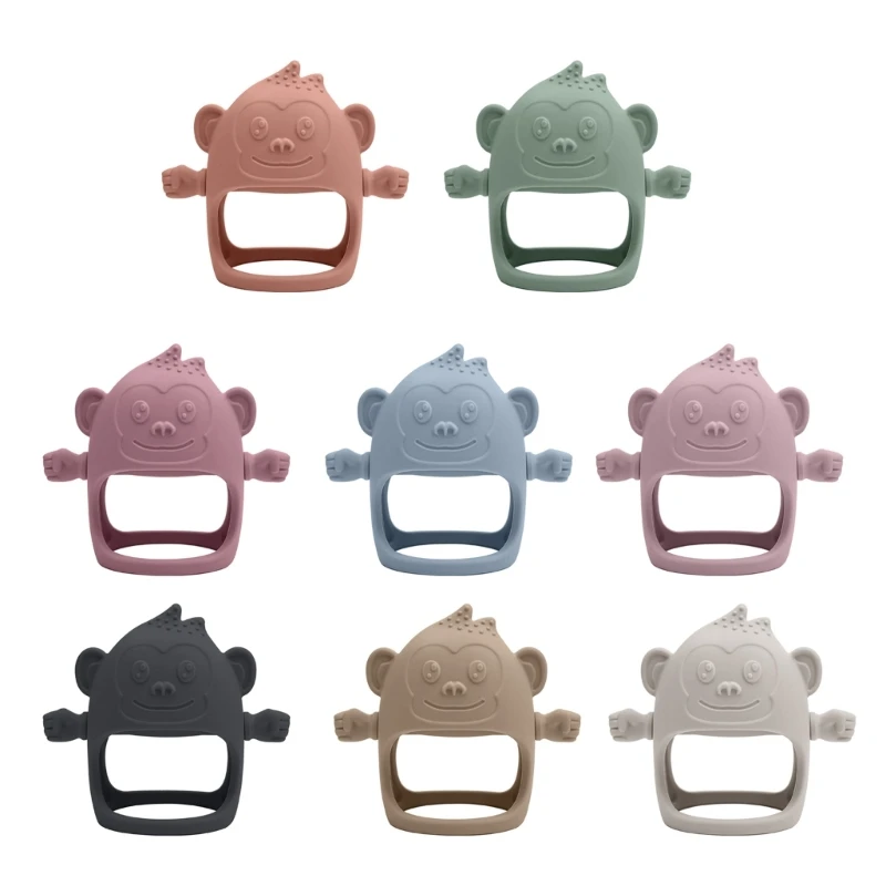 

Silicone Teething Toy Cartoon Animal Teether Glove Flexible Sensory Toy for Kid