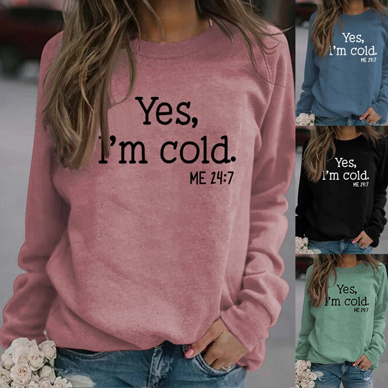 Женский Повседневный свободный свитер с принтом