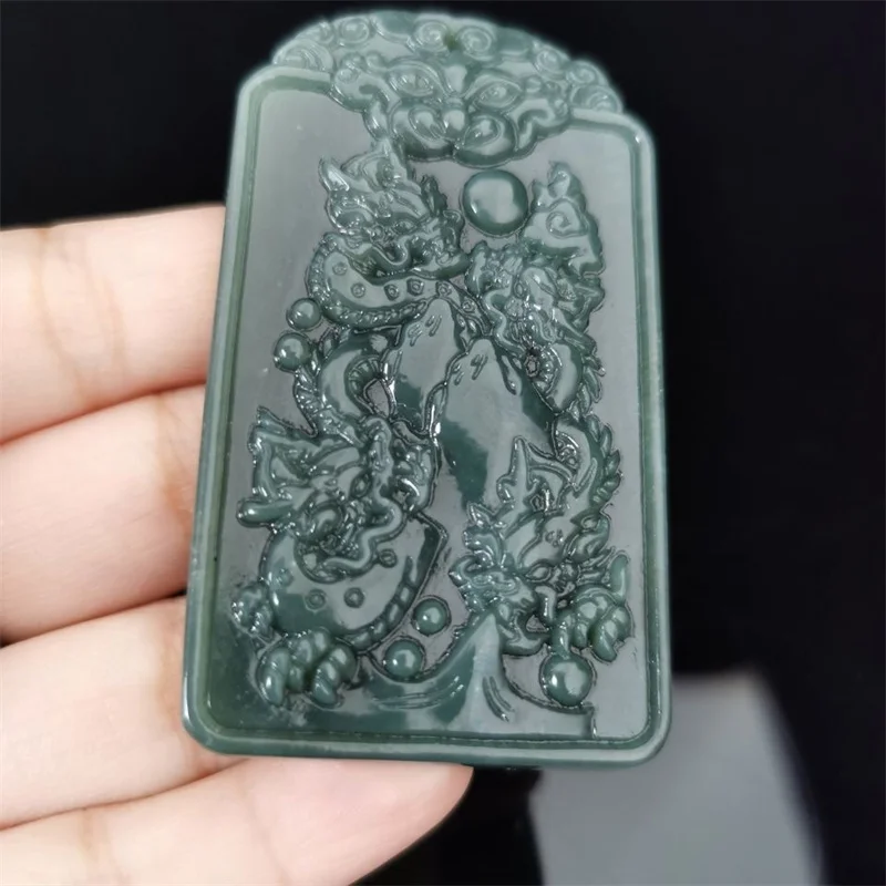 Лидер продаж ожерелье с подвеской из натурального нефрита голубого коулуна