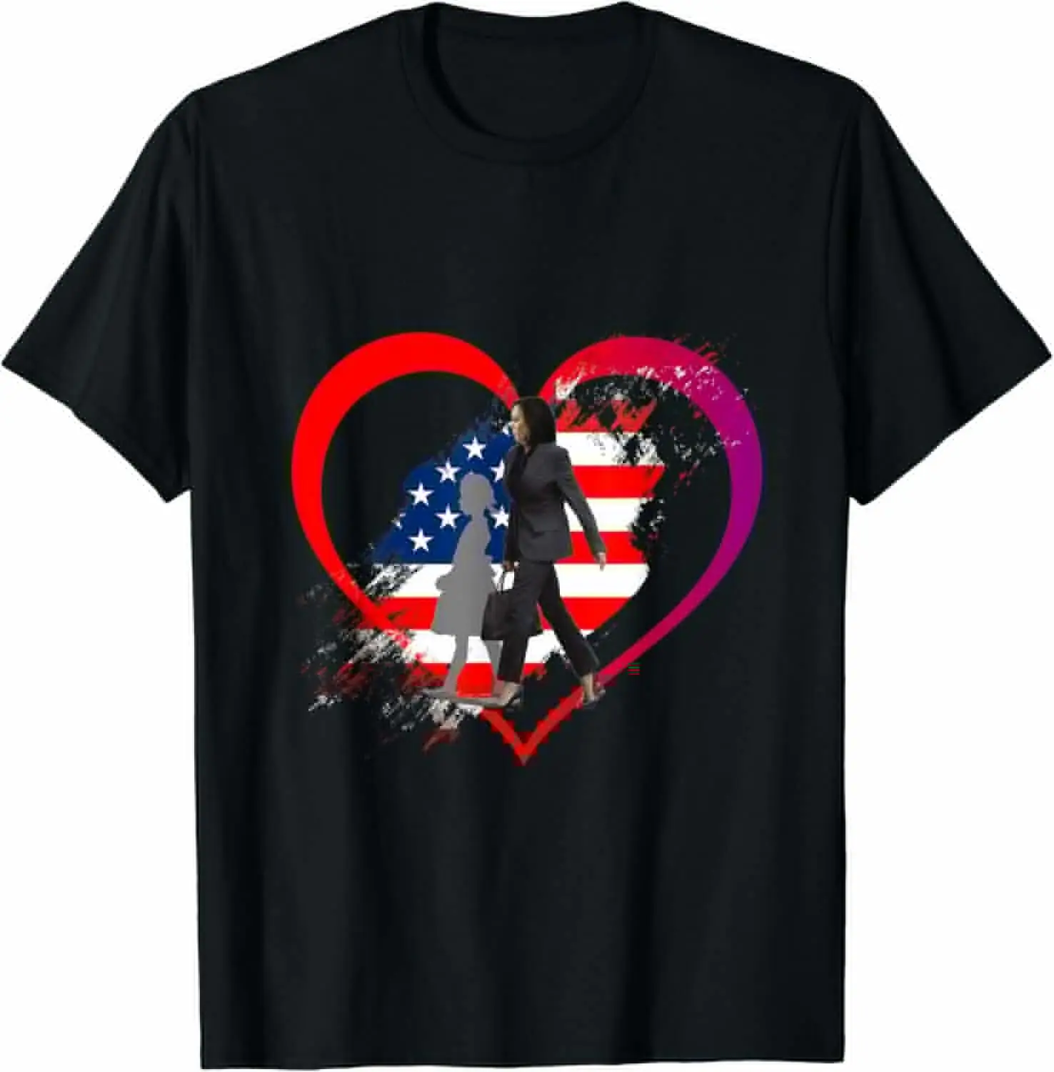 Футболка с изображением флага США демократического президента Камала Харриса 2024