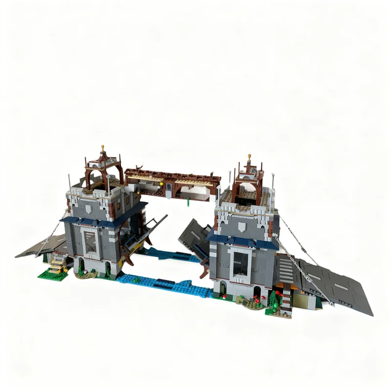Фото 2086 деталей MOC Creator Creator 3-в-1 Модель моста с башнями, строительные блоки, рождественский подарок, архитектура, креативная идея на день рождения, 3D №2
