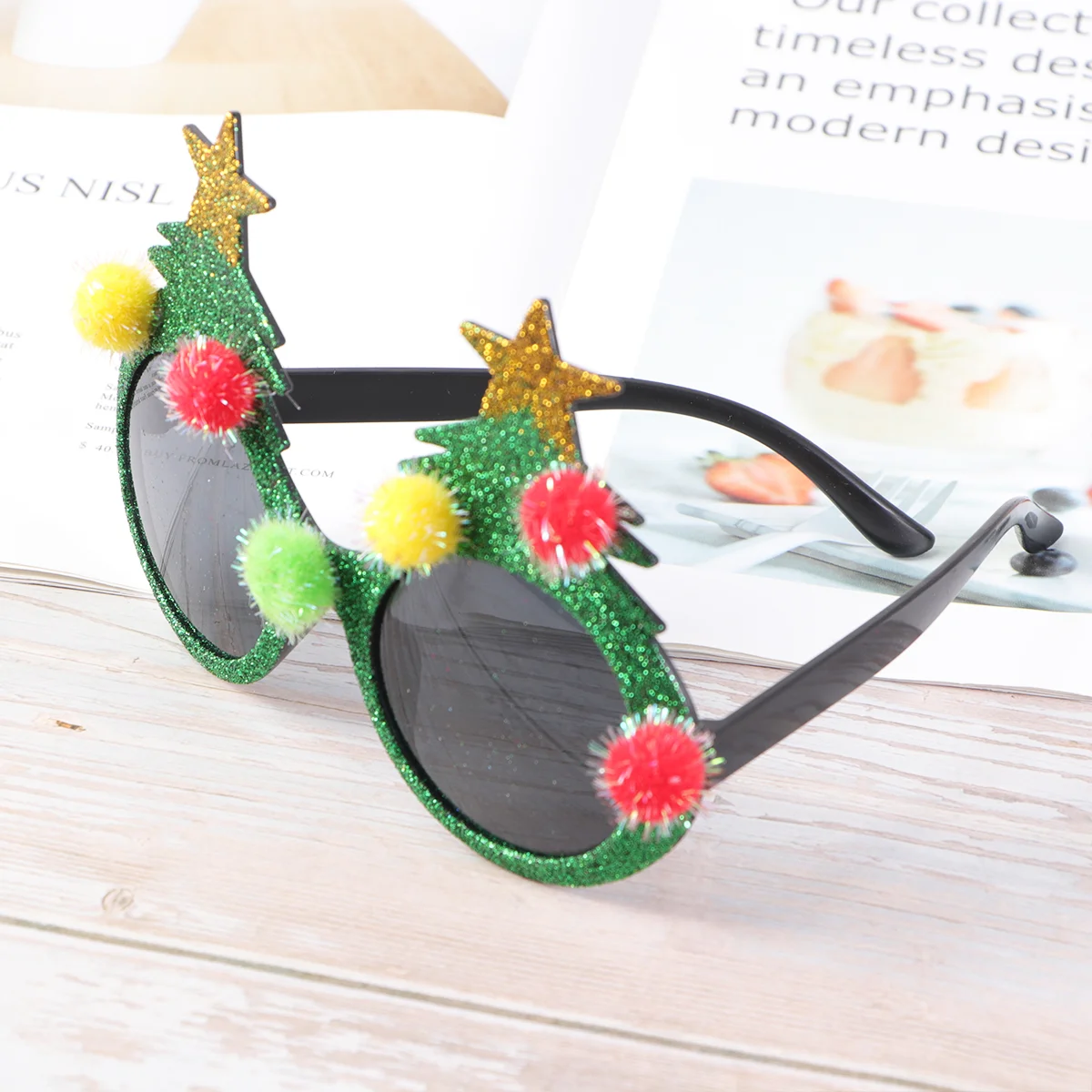 

Christmas Glasses Tree Eyeglassesparty Eyewear Frame Novelty Eyeglass Cosplay Prop Costume Holiday Santa