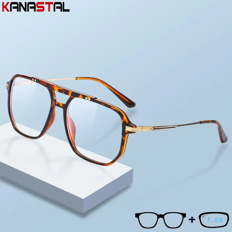 

Men Women Blue Light Blocking Prescription Reading Glasses Fashion TR90 Metal Polygon Computer Eyewear Anti Ray Eyeglasses Frame