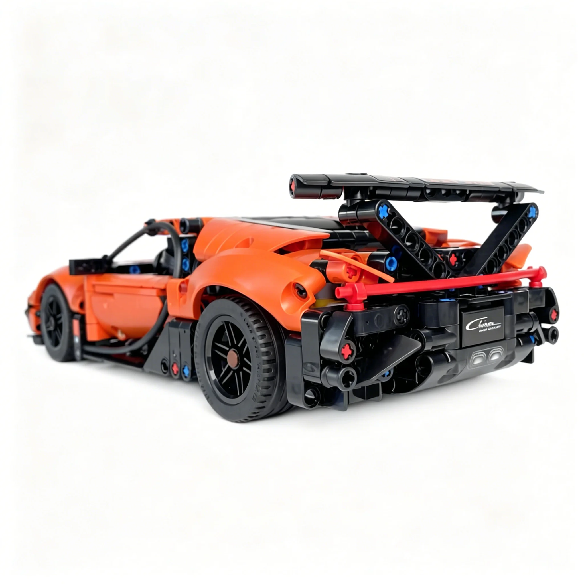 Фото 894 детали MOC Bugatti Chiron Pur Sport Hypercar: Техническая модель-конструктор, архитектурные игрушки, креативный подарок на Рождество №3