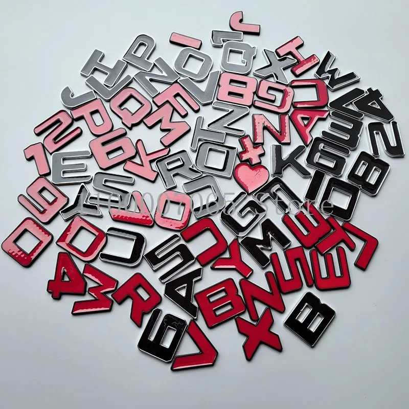 3D строительный алфавит сделай сам 3 см черный красный 26 букв 10 чисел звезда сердце