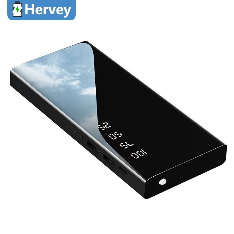 30000 мАч PD Fast Charging Power Bank со светодиодным цифровым дисплеем 2.1A Внешний портативный