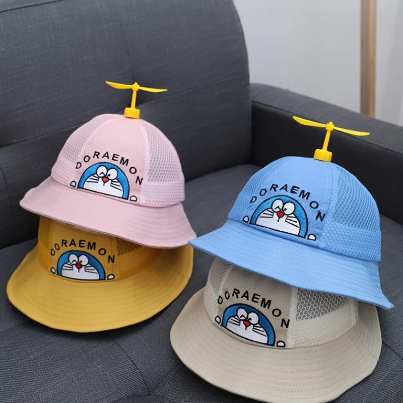 Панама Doraemon с милым мультяшным аниме детская пляжная шапка Круглая Шапка из