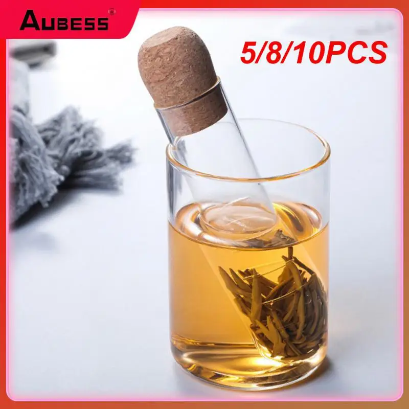 

5/8/10PCS Creative Tea Mate Tea Maker Glass Pipe Tea Bags Infusers Teaware For Spice Herb Tea Teaware Sphere Mesh Tea Strainer