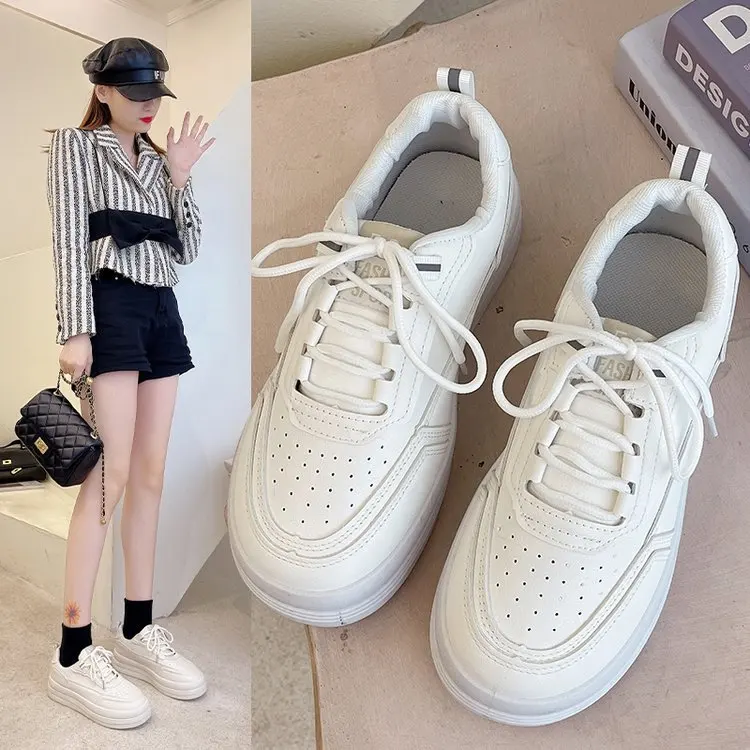 

2021 spring new white shoes women's shoes thick-soled student breathable spring canvas shoes casual sports shoes women 35-40